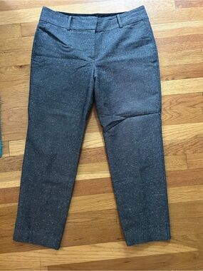 Ann Taylor Navy Textured Dress Pants